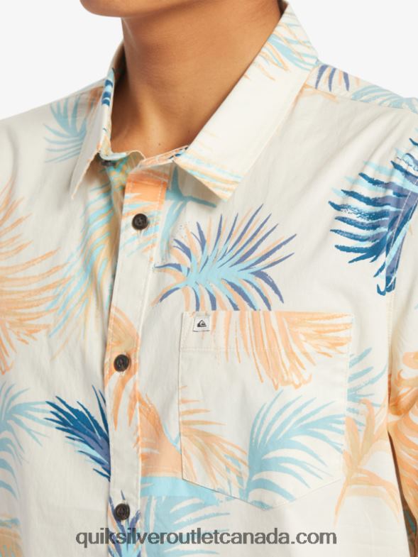 CA Quiksilver Men Tropical Glitch Short Sleeve Shirt birch tropical glitch TX4R2550