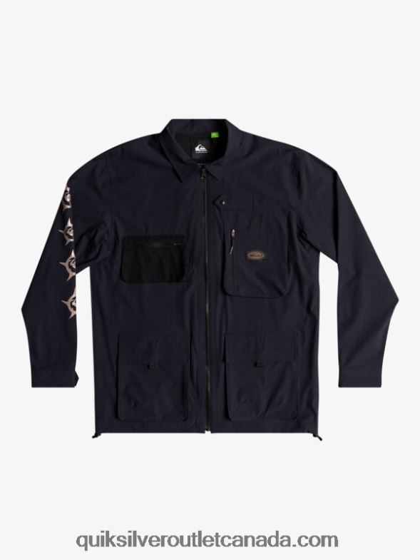 CA Quiksilver Men Under Sky Long Sleeve Shirt black TX4R21717