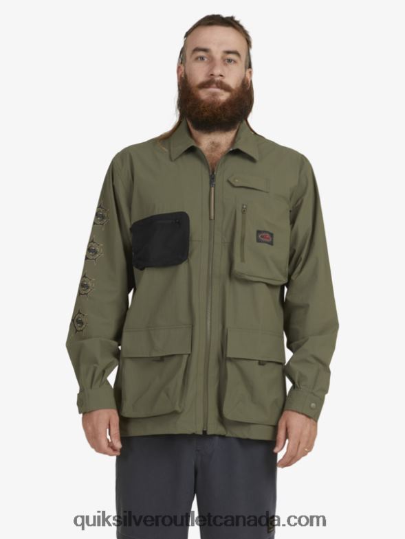 CA Quiksilver Men Under Sky Long Sleeve Shirt grape leaf TX4R21718