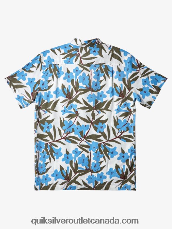 CA Quiksilver Men Waterman Around Bush Short Sleeve Shirt dusk blue around town TX4R2473