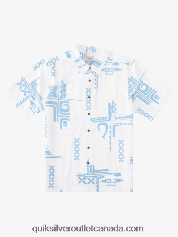 CA Quiksilver Men Waterman Big Catch Short Sleeve Shirt dusk blue big catch TX4R2864