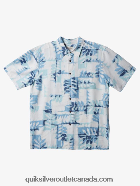 CA Quiksilver Men Waterman Canoes Reef Technical Short Sleeve Shirt dusk blue canoes reef w TX4R2399
