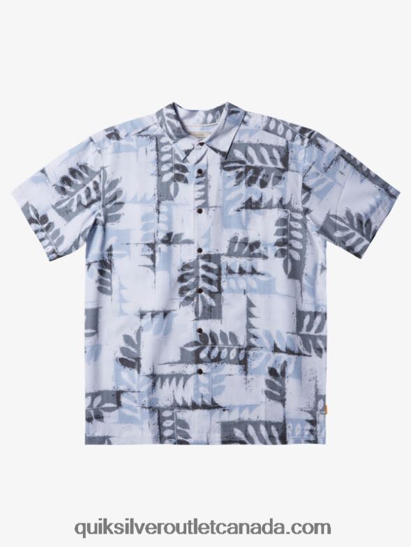 CA Quiksilver Men Waterman Canoes Reef Technical Short Sleeve Shirt white canoes reef w TX4R2398