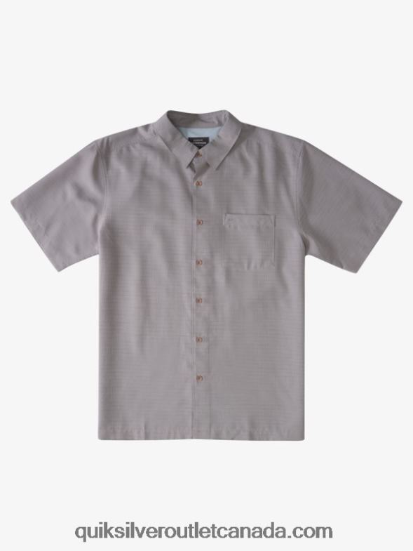CA Quiksilver Men Waterman Centinela Premium Anti-Wrinkle Shirt flint gray centinella TX4R21301