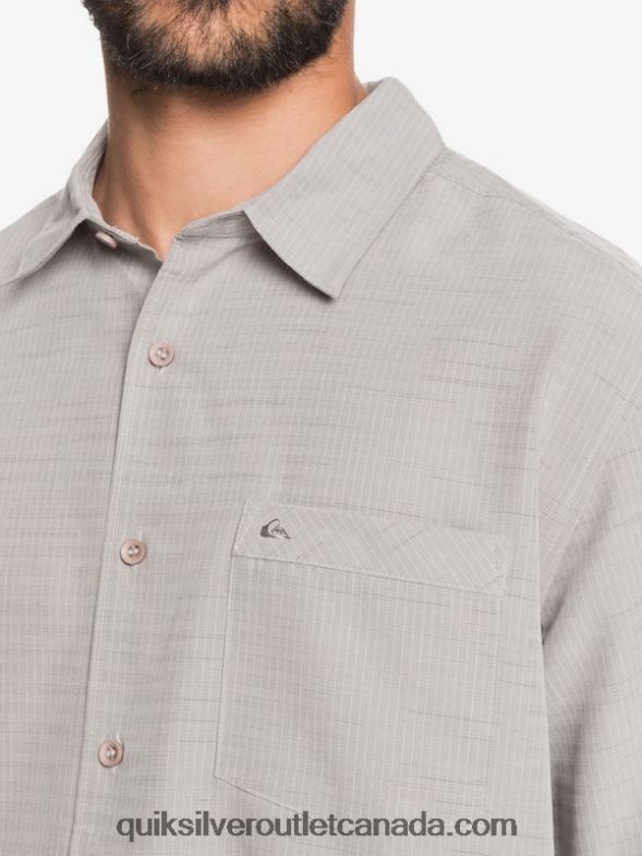 CA Quiksilver Men Waterman Centinela Premium Anti-Wrinkle Shirt flint gray centinella TX4R21301