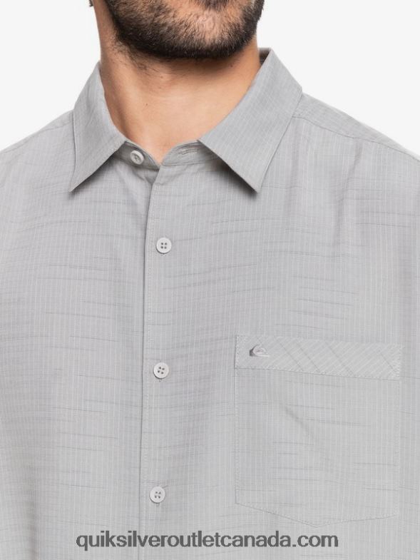 CA Quiksilver Men Waterman Centinela Premium Anti-Wrinkle Shirt flint gray centinella TX4R21301