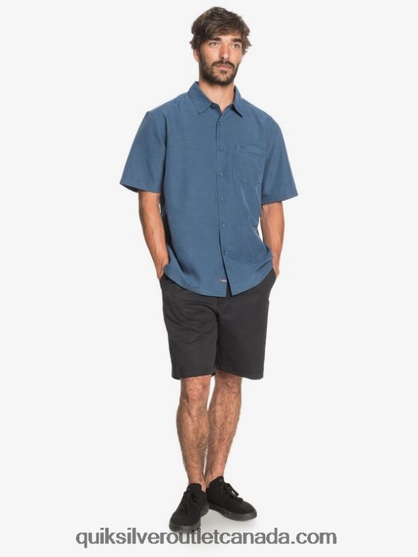 CA Quiksilver Men Waterman Centinela Premium Anti-Wrinkle Shirt midnight navy centinella TX4R21304