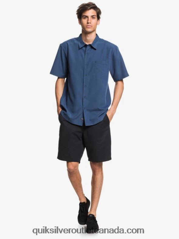 CA Quiksilver Men Waterman Centinela Premium Anti-Wrinkle Shirt midnight navy centinella TX4R21304