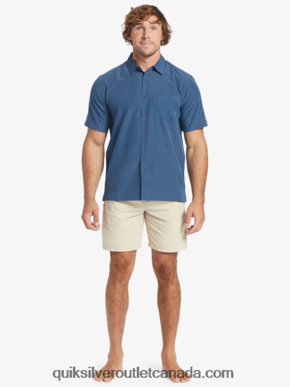CA Quiksilver Men Waterman Centinela Premium Anti-Wrinkle Shirt midnight navy centinella TX4R21304