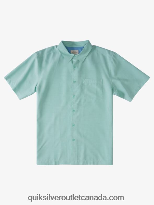 CA Quiksilver Men Waterman Centinela Premium Anti-Wrinkle Shirt subtle green centinella TX4R21311