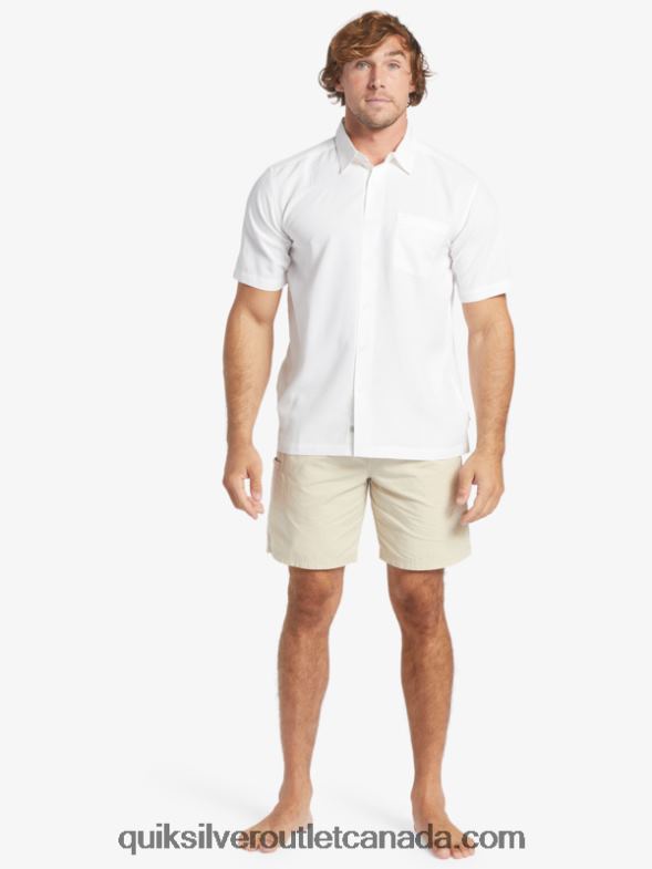 CA Quiksilver Men Waterman Centinela Premium Anti-Wrinkle Shirt white centinella TX4R21300