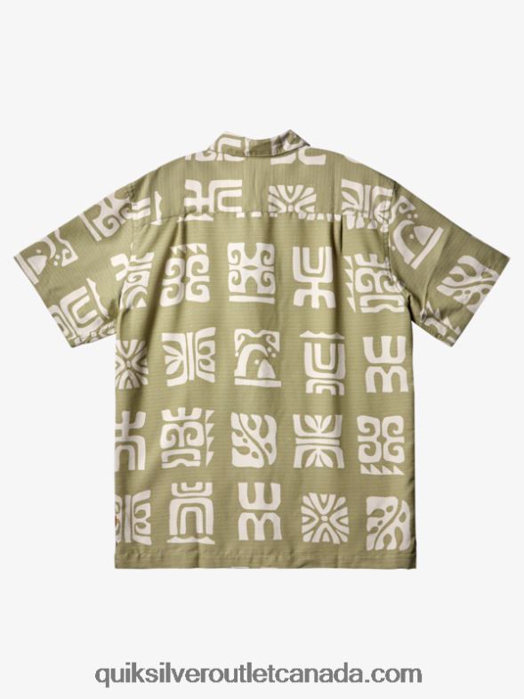 CA Quiksilver Men Waterman Channel Paddle Short Sleeve Shirt tea channel paddle TX4R2458