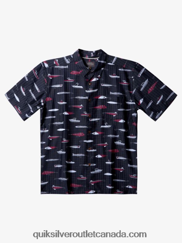 CA Quiksilver Men Waterman Drag Week Technical Short Sleeve Shirt black drag week TX4R2441