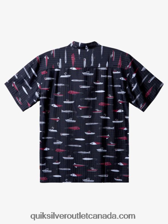 CA Quiksilver Men Waterman Drag Week Technical Short Sleeve Shirt black drag week TX4R2441