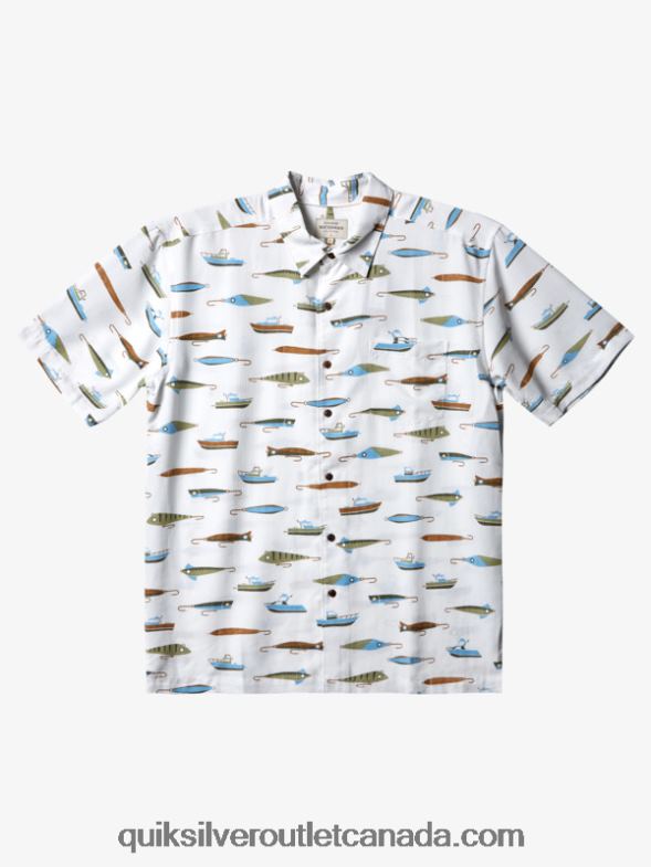 CA Quiksilver Men Waterman Drag Week Technical Short Sleeve Shirt tea drag week w TX4R2440