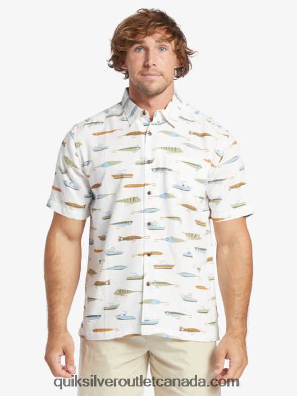 CA Quiksilver Men Waterman Drag Week Technical Short Sleeve Shirt tea drag week w TX4R2440