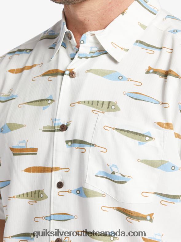 CA Quiksilver Men Waterman Drag Week Technical Short Sleeve Shirt tea drag week w TX4R2440