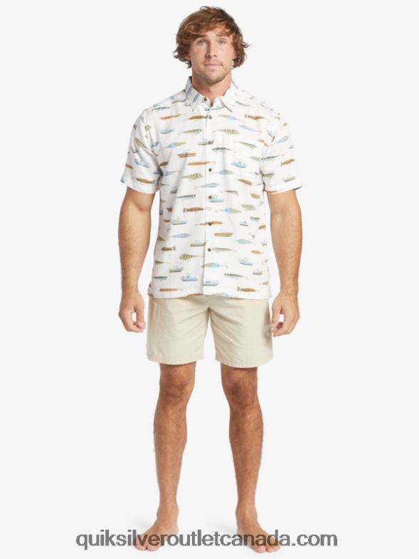 CA Quiksilver Men Waterman Drag Week Technical Short Sleeve Shirt tea drag week w TX4R2440