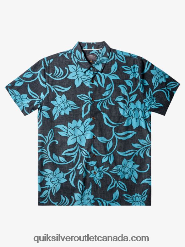 CA Quiksilver Men Waterman Every Weekend Short Sleeve Shirt black every weekend w TX4R2287