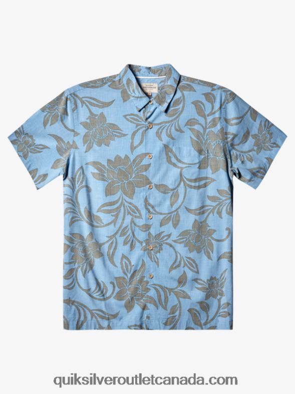 CA Quiksilver Men Waterman Every Weekend Short Sleeve Shirt dusk blue every weekend w TX4R2289