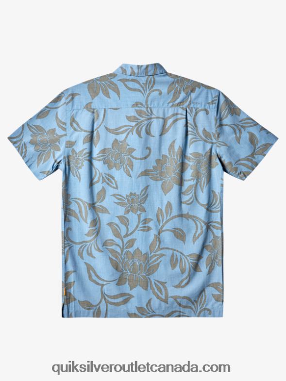 CA Quiksilver Men Waterman Every Weekend Short Sleeve Shirt dusk blue every weekend w TX4R2289