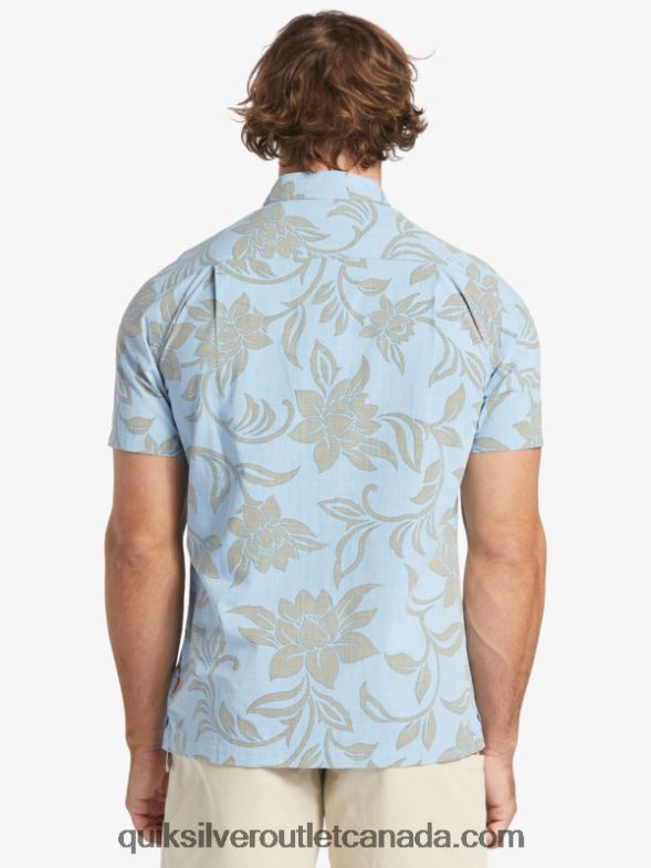 CA Quiksilver Men Waterman Every Weekend Short Sleeve Shirt dusk blue every weekend w TX4R2289