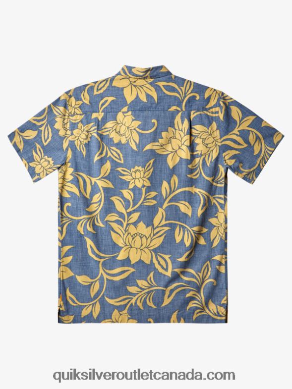 CA Quiksilver Men Waterman Every Weekend Short Sleeve Shirt ensign blue every weekend w TX4R2290