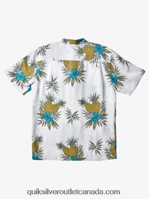 CA Quiksilver Men Waterman Field Work Short Sleeve Shirt antique white field work TX4R2450