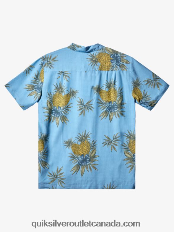 CA Quiksilver Men Waterman Field Work Short Sleeve Shirt dusk blue field work TX4R2448