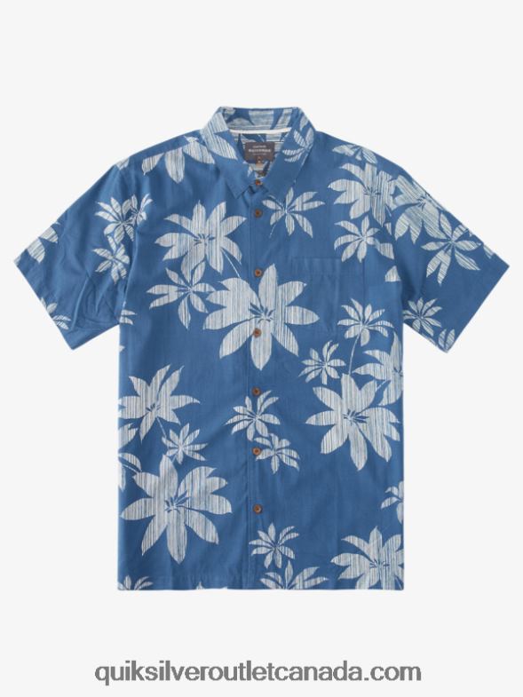 CA Quiksilver Men Waterman Hot Nights Short Sleeve Shirt ensign blue hot nights TX4R21488