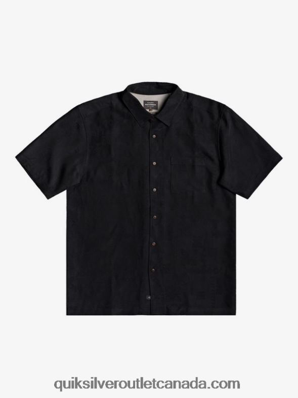 CA Quiksilver Men Waterman Kelpies Bay Short Sleeve Shirt black TX4R21357
