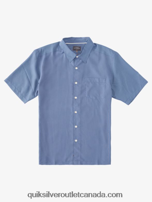 CA Quiksilver Men Waterman Kings Cliff Short Sleeve Shirt ensign blue kings cliff TX4R2282
