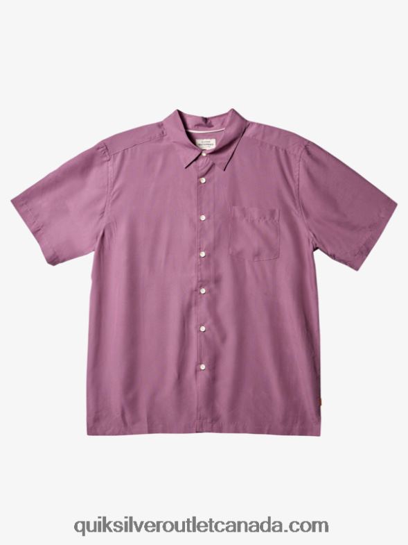 CA Quiksilver Men Waterman Kings Cliff Short Sleeve Shirt mellow mauve kingscliff TX4R2284