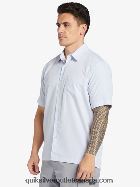 CA Quiksilver Men Waterman Kings Cliff Short Sleeve Shirt white kings cliff TX4R2281