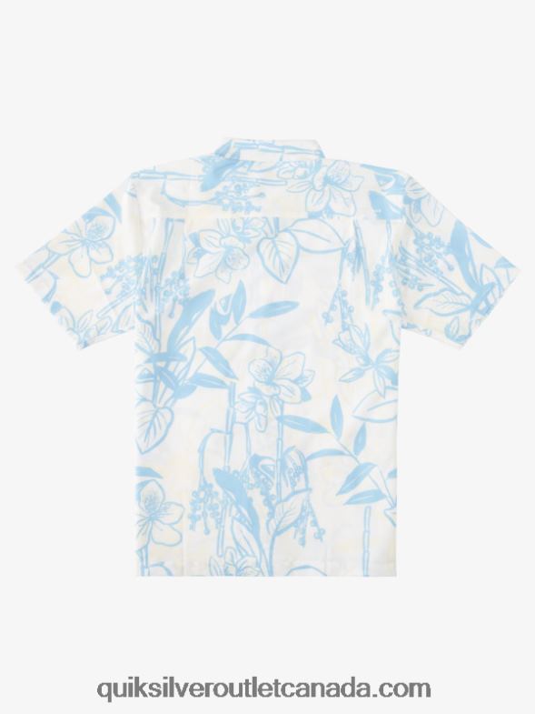 CA Quiksilver Men Waterman Loose Ways Hawaiian Shirt white loose ways TX4R21327