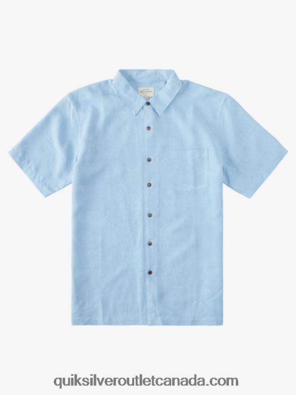 CA Quiksilver Men Waterman Manele Bay Short Sleeve Shirt dusk blue TX4R2800