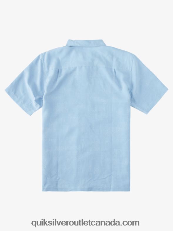 CA Quiksilver Men Waterman Manele Bay Short Sleeve Shirt dusk blue TX4R2800
