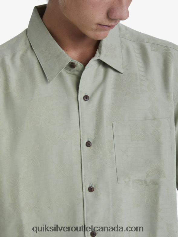 CA Quiksilver Men Waterman Manele Bay Short Sleeve Shirt tea TX4R2801