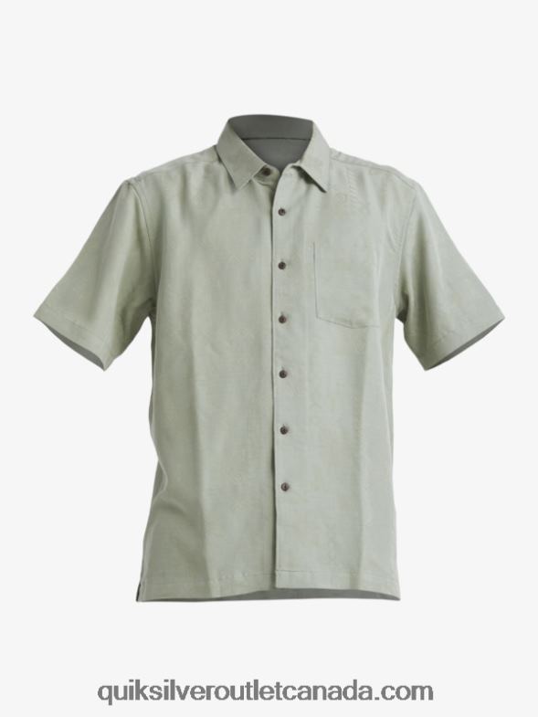 CA Quiksilver Men Waterman Manele Bay Short Sleeve Shirt tea TX4R2801