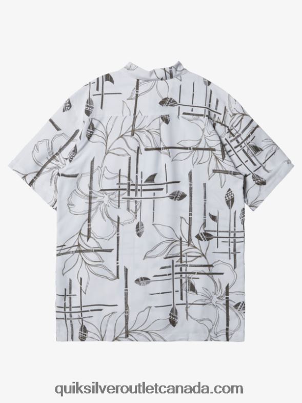 CA Quiksilver Men Waterman Paddle Out Short Sleeve Shirt white TX4R21416