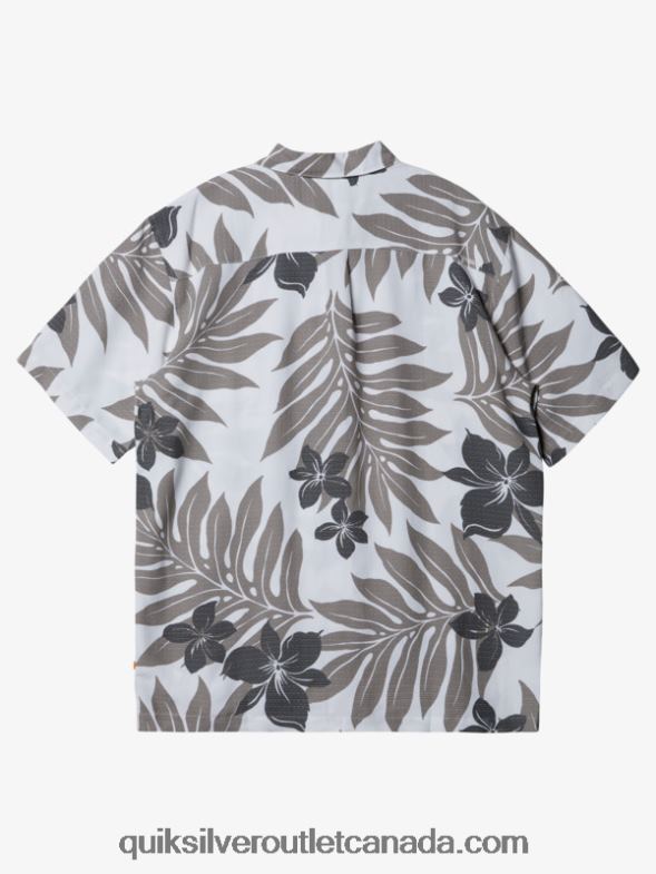 CA Quiksilver Men Waterman Shonan Short Sleeve Shirt white/black TX4R2992