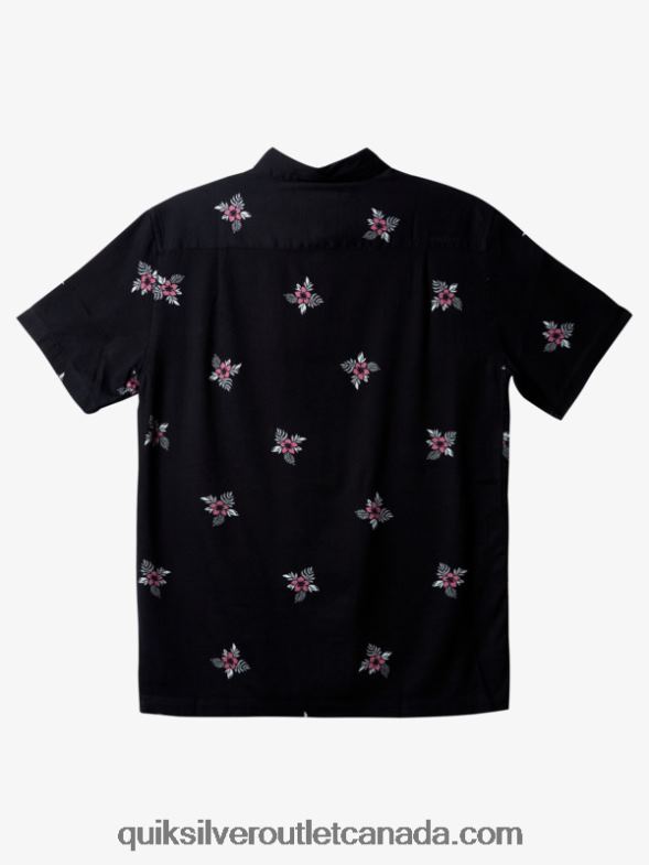 CA Quiksilver Men Waterman Small Pedals Short Sleeve Shirt black small pedals TX4R2424