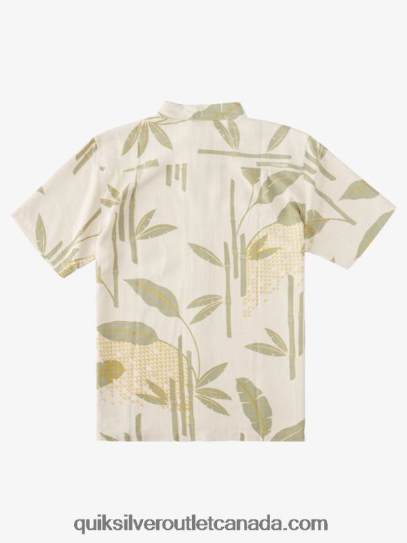 CA Quiksilver Men Waterman Surf Riff Short Sleeve Shirt brown rice surf riff TX4R2838