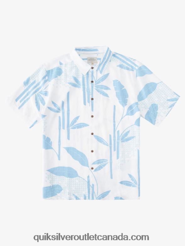 CA Quiksilver Men Waterman Surf Riff Short Sleeve Shirt dusk blue surf riff TX4R2837