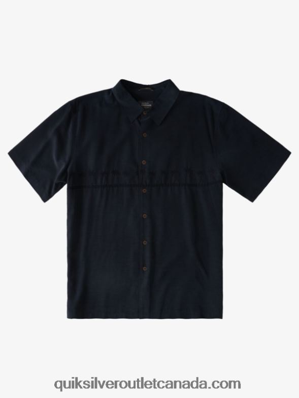 CA Quiksilver Men Waterman Tahiti Palms Premium Anti-Wrinkle Shirt black TX4R2868
