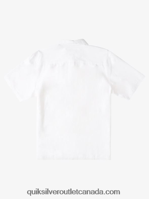 CA Quiksilver Men Waterman Tahiti Palms Premium Anti-Wrinkle Shirt white TX4R2867