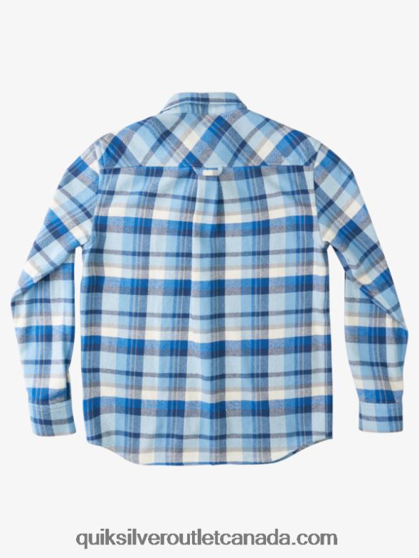 CA Quiksilver Men Waterman Thunder Sets Flannel Long Sleeve Shirt dusk blue thundersets TX4R21349