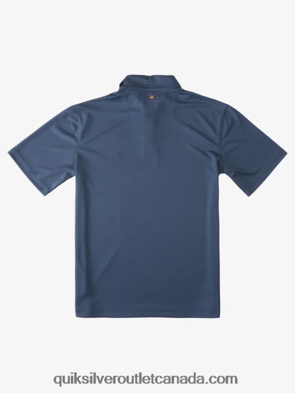 CA Quiksilver Men Waterman Water Short Sleeve Polo Shirt midnight navy TX4R296