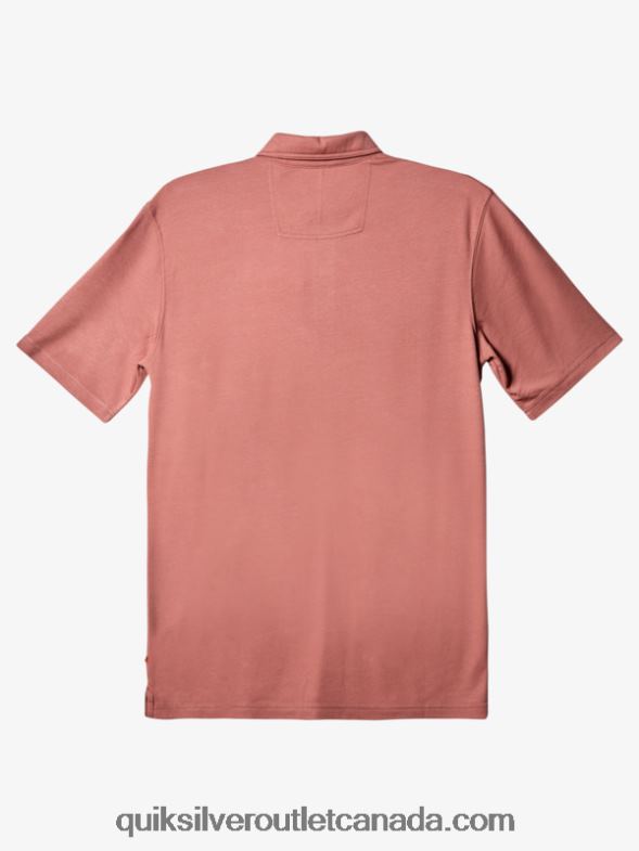 CA Quiksilver Men Waterman Waterpolo Short Sleeve Polo Shirt ash rose TX4R2249
