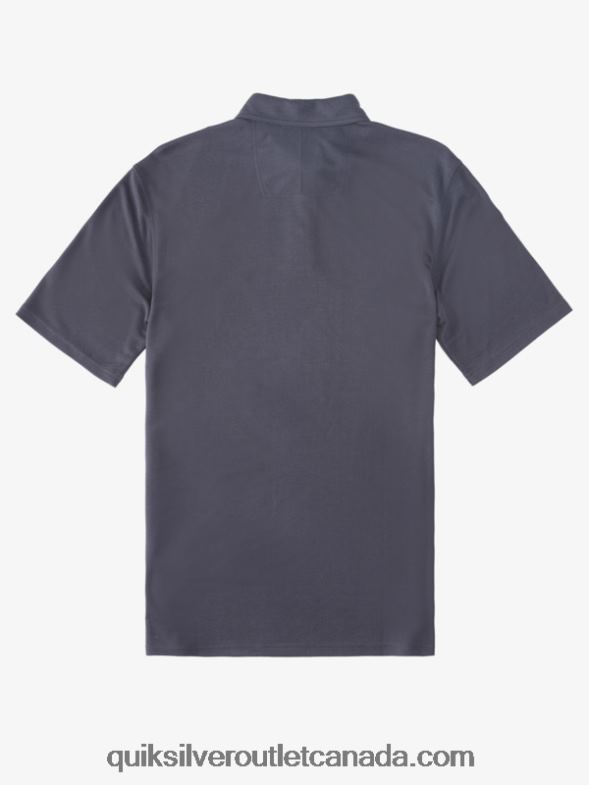 CA Quiksilver Men Waterman Waterpolo Short Sleeve Polo Shirt blue nights TX4R2250